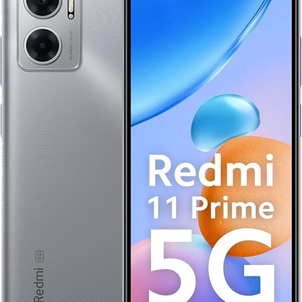 Redmi 11 Prime 5G (Chrome Silver, 4GB RAM 64GB ROM) | Prime Design | MTK Dimensity 700 | 50 MP Dual Cam | 5000mAh | 7 Band 5G
