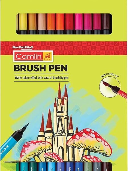 Camlin Brush Pens, 24 Shades