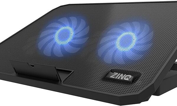 Zinq Cool Slate Dual Fan Cooling Pad for Notebook/Laptop with Dual USB Port(Black)