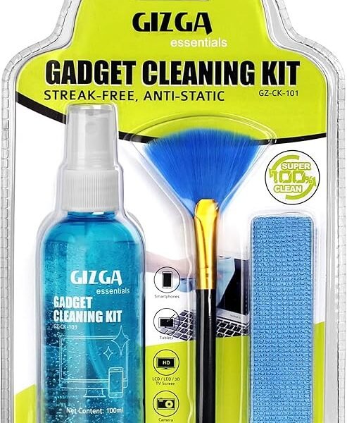 Gizga Essentials Professional 3-in-1 Cleaning Kit for Camera, Lens, Binocular, Laptop, TV, Monitor, Smartphone, Tablet (In...