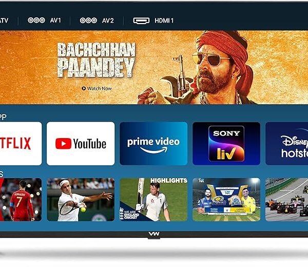 VW 80 cm (32 inches) Frameless Series HD Ready Android Smart LED TV VW32S (Black)