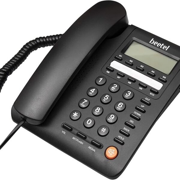 Beetel M59 Caller Id Corded Landline Phone With 16 Digit Lcd Display & Adjustable Contrast,10 One Touch Memory Buttons,2Wa...