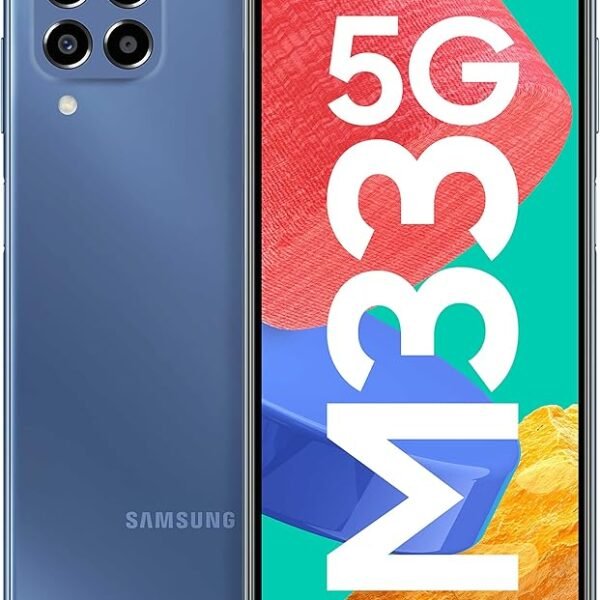 Samsung Galaxy M33 5G (Deep Ocean Blue, 8GB, 128GB Storage) | 6000mAh Battery | Upto 16GB RAM with RAM Plus | Travel Adapt...