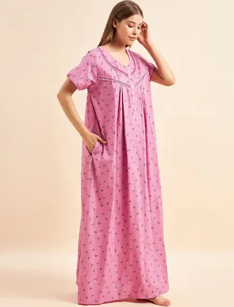 Luxurious Pink Nightgown: Soft, Comfortable, and Stylish Sleepwear